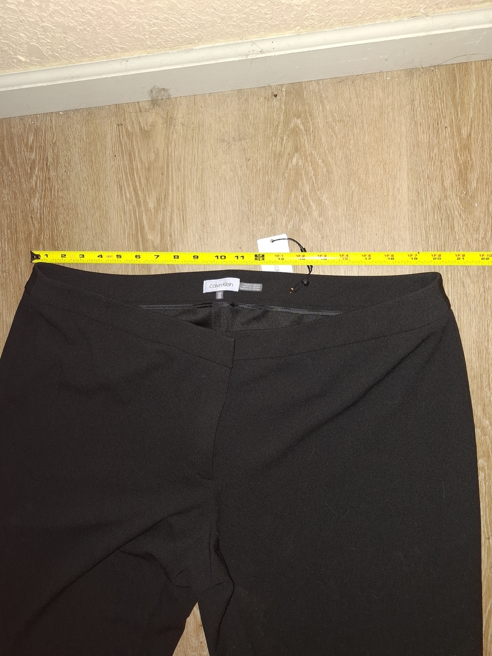 Calvin Klein Womans Black Ruffle Hem Dress Pants 20W 2X - Picture 6 of 8